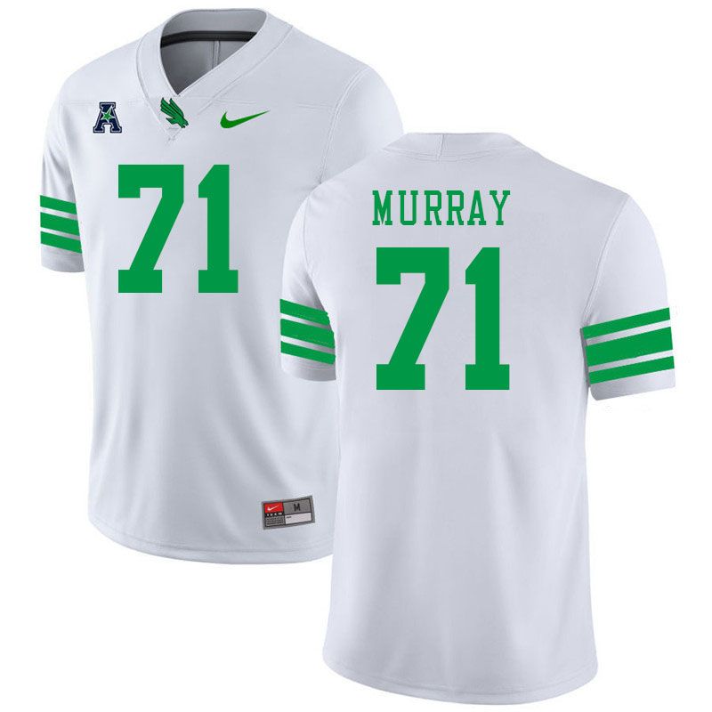 #71 Jordan Murray North Texas Mean Green College Football Jerseys Stitched-White